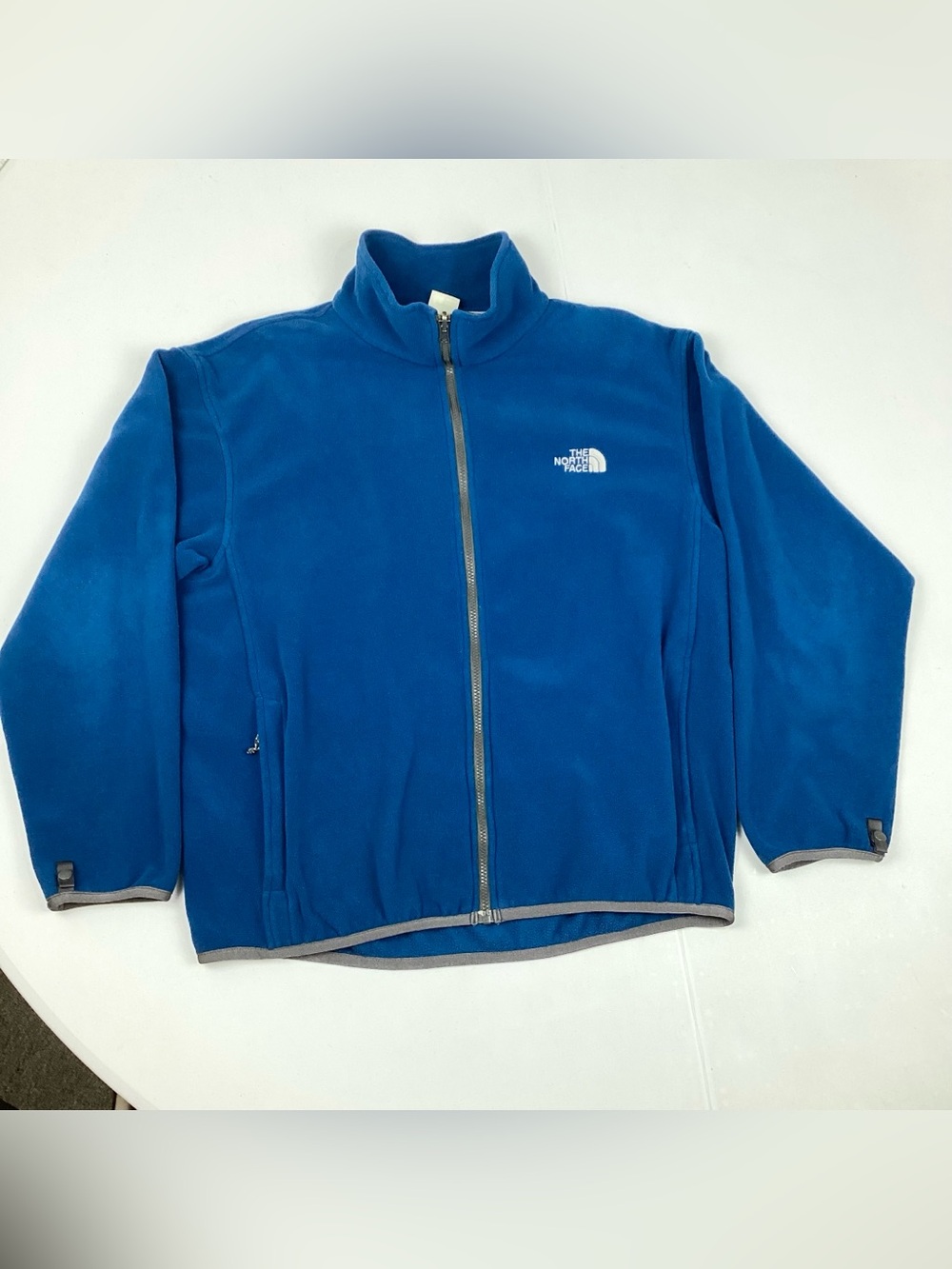 The North Face Blue Full Zip Fleece Jacket Mens Large - Fair Condition Flawed